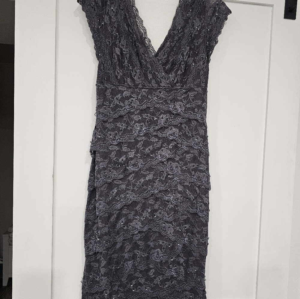 Size 10 medium gray knee length dress